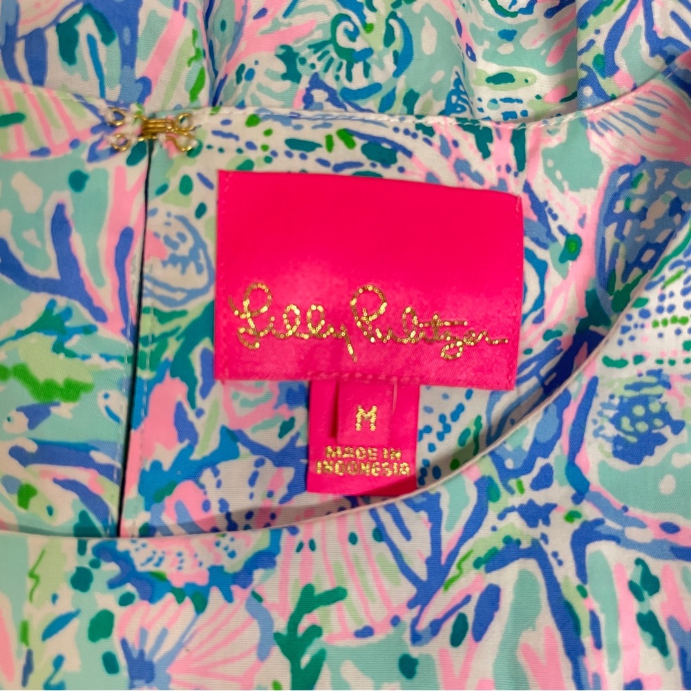 Lilly Pulitzer Trina Dress Surf Blue Soleil It On Me Preppy Dress‎ Womens Medium - Picture 5 of 9